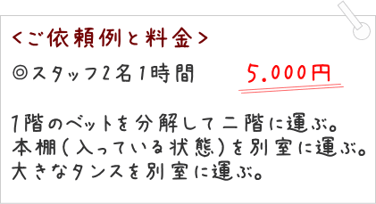 移動のご依頼例１